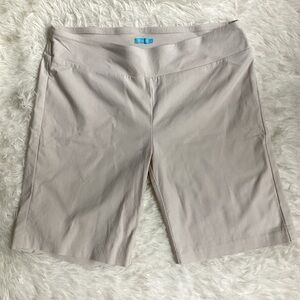 J. McLaughlin Tan Bike Shorts Lightweight Stretch